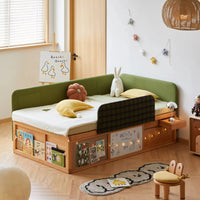 Cozy Corner Wooden Built-In Storage Children’s Bed - Image 0