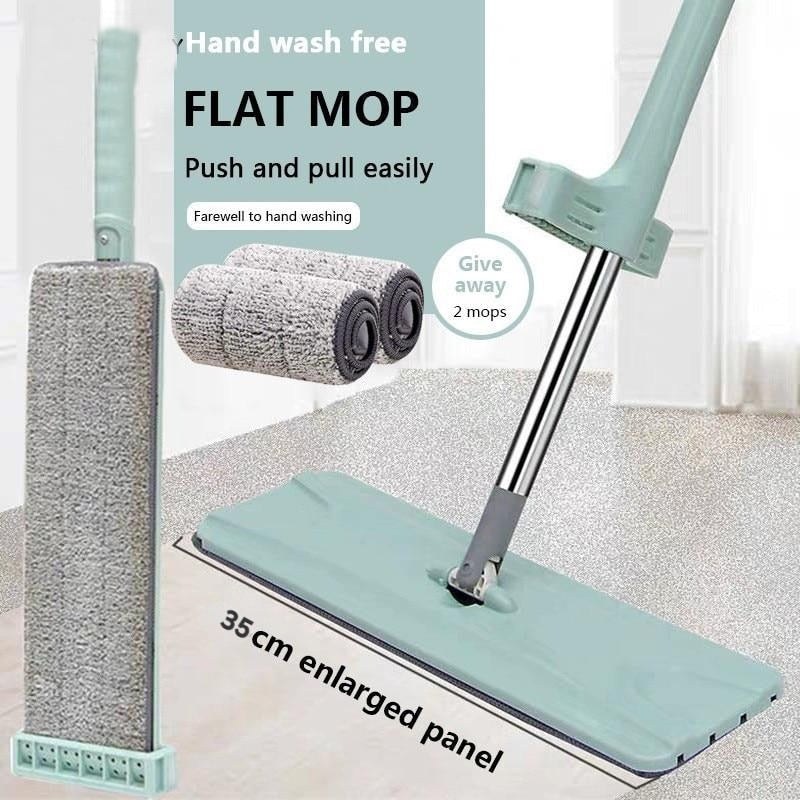 360 Rotatable Flat Self-Wringing Lazy Mop - Image 1