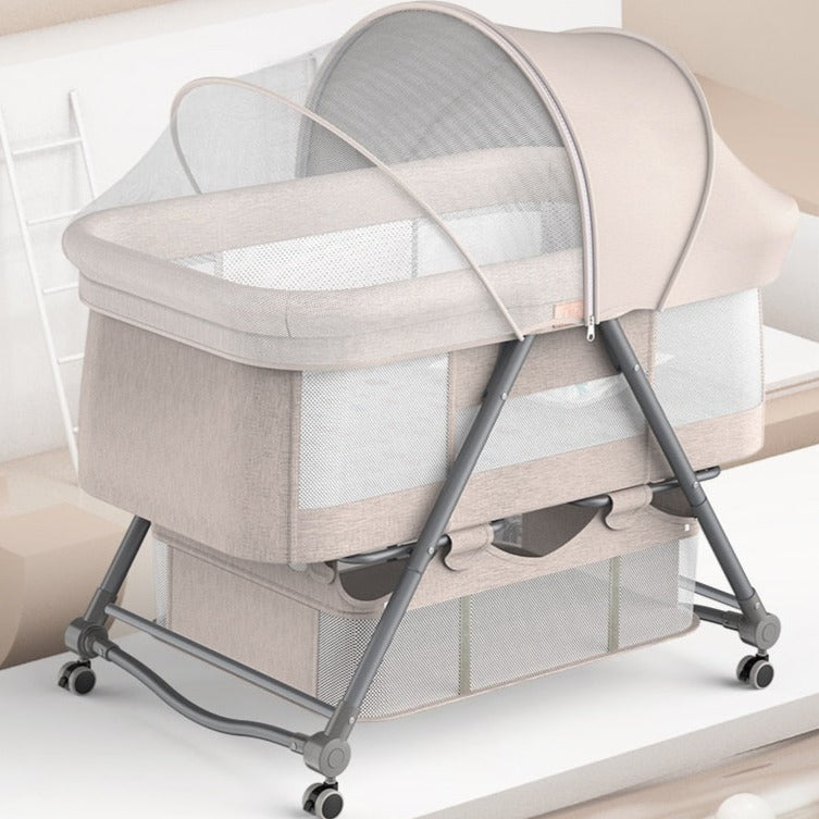 Adjustable Foldable Portable Minimalist Baby Crib - Image 0