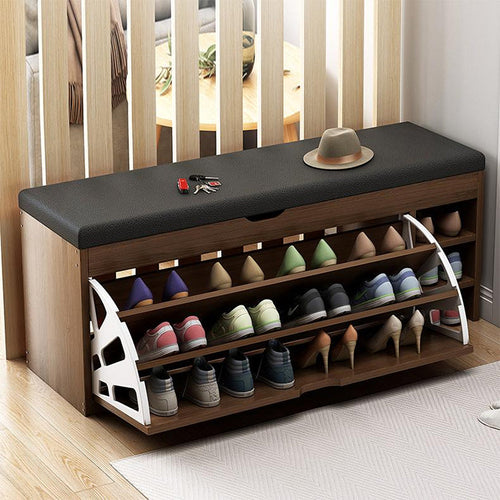 Nordic Wooden Space Saving Shoe Rack Stool - Image 0