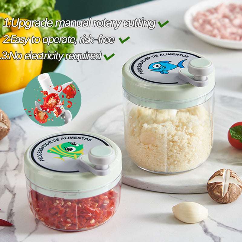 Portable Manual Fast Garlic Vegetable Chopper - Image 3