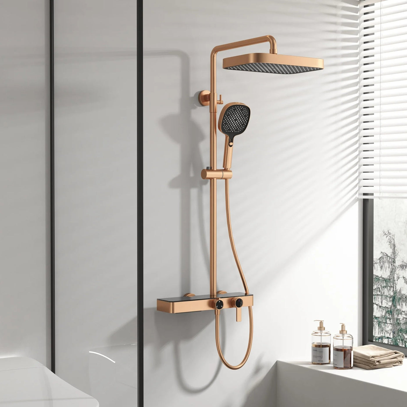 Golden Mist Dual-Mode Rainfall Shower Set - Image 5