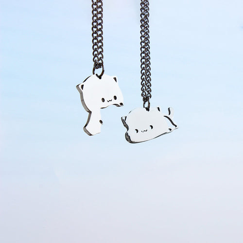 Kawaii Cat Couple Charm Cute Necklace - Image 0