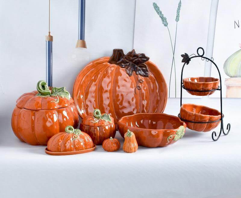 Pumpkin Ceramic Kitchen Mug Bowl - Image 5
