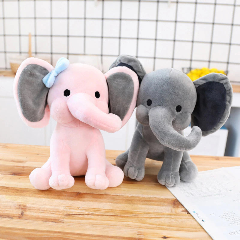 Cute Plush Grey Elephant Pillow Dolls for Baby