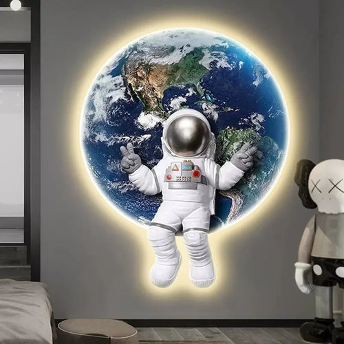 Dreamy Astronaut Wall Art Lamp - Image 0