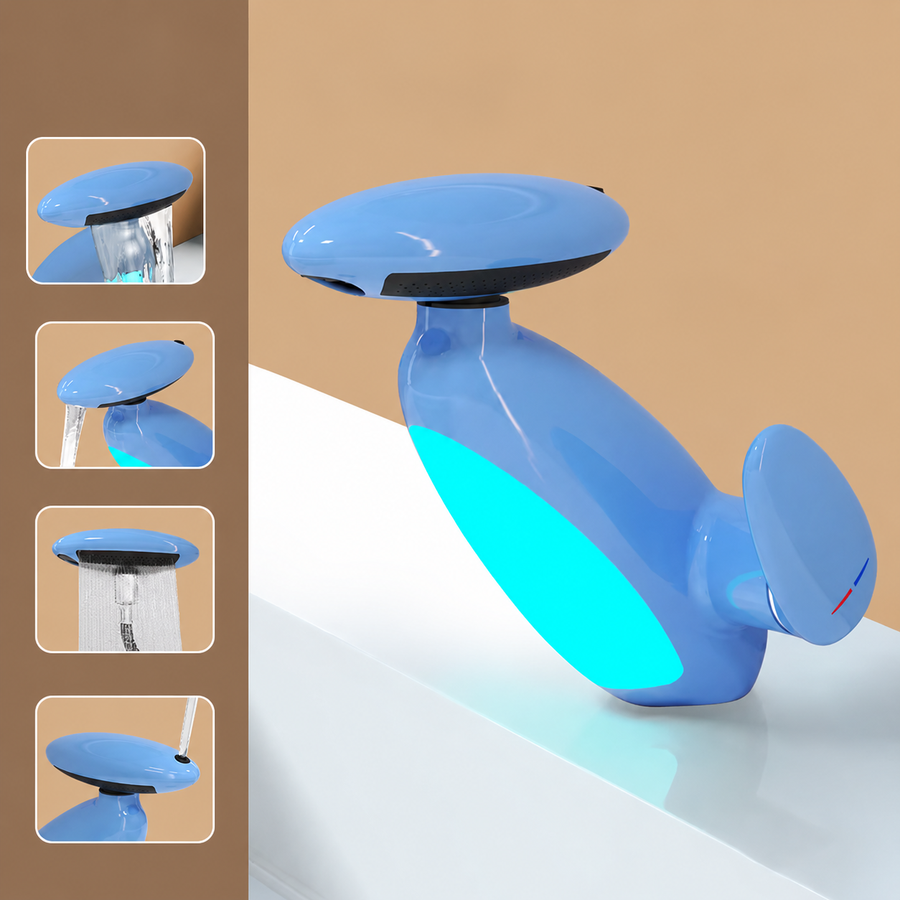 Sirena LED Whale Pull-Out Bathroom Sink Faucet