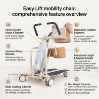 Easy Lift Patient Elderly Mobility Transfer Chair - Image 3