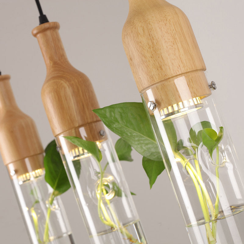 Wooden Modern LED Plant Pendant Lights - Image 3