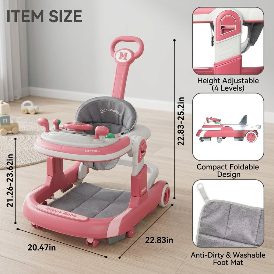 Littlemiles Foldable 5-in-1 Baby Activity Learning Walker - Image 1