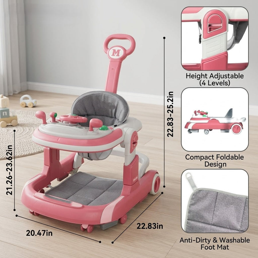 Littlemiles Faltbarer 5-in-1 Baby-Lern-Lauflernwagen