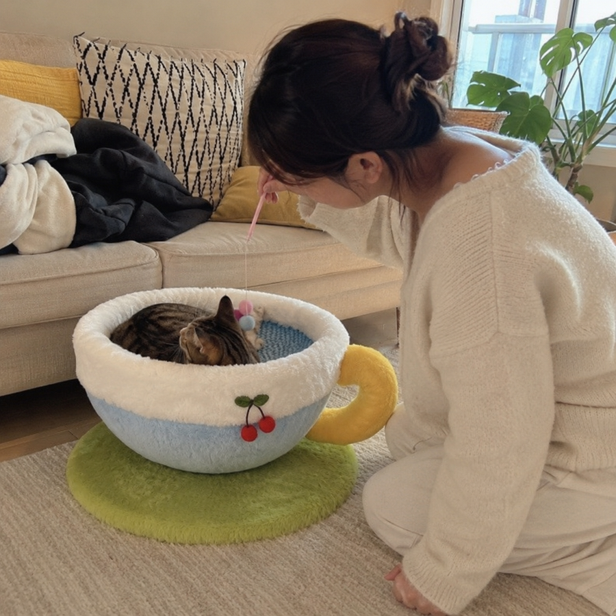Espresso Nap Cat Scratcher Lounge Nest Bed