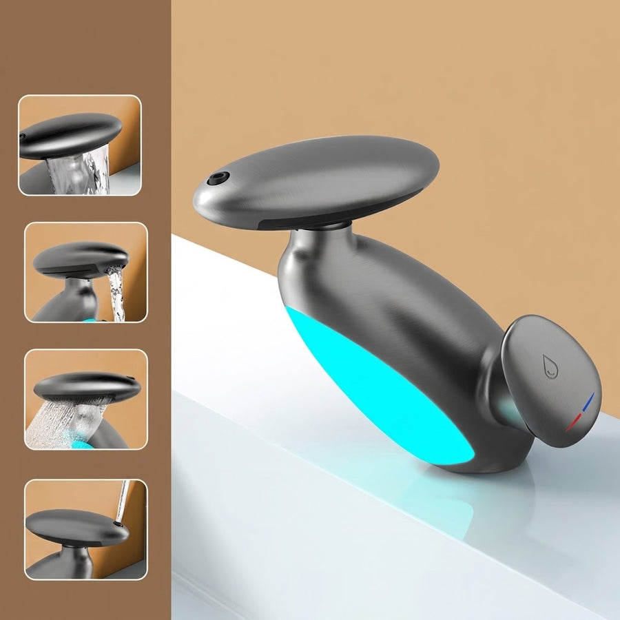 Sirena LED Whale Pull-Out Bathroom Sink Faucet