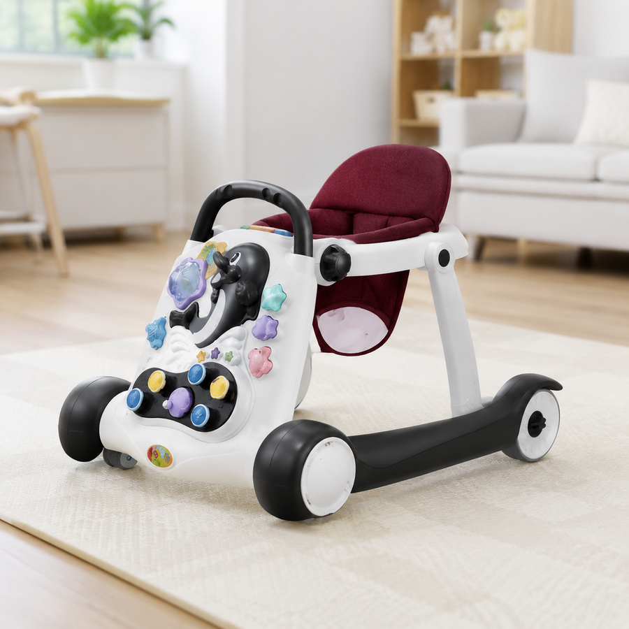 Anti-Rollover Multi-function Baby Walker with Music