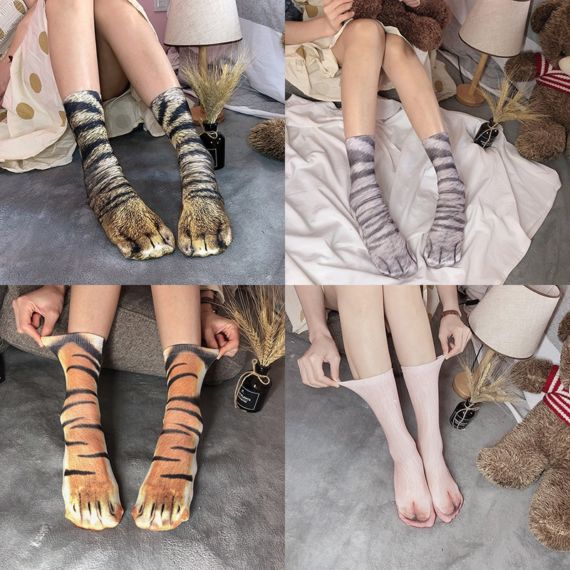 Cat Paw 3D Printed Unisex Socks - Image 2