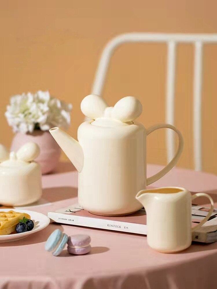 Bow Knot Design Porcelain Tea Pot - Image 5