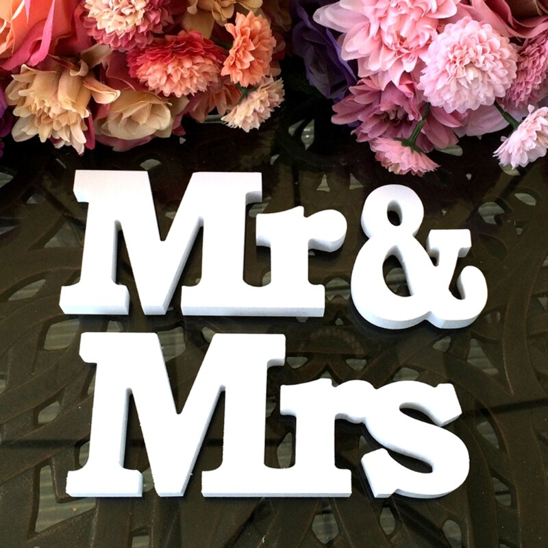 Mr & Mrs Wooden Letters for Wedding Decoration - Image 3
