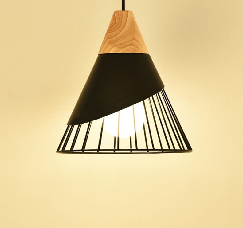 Modern Wooden Cone Pendant Lights - Image 3