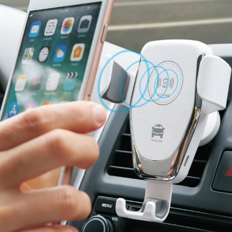 Quick Grip Auto-Clamping Wireless Charge Car Phone Holder - Image 0