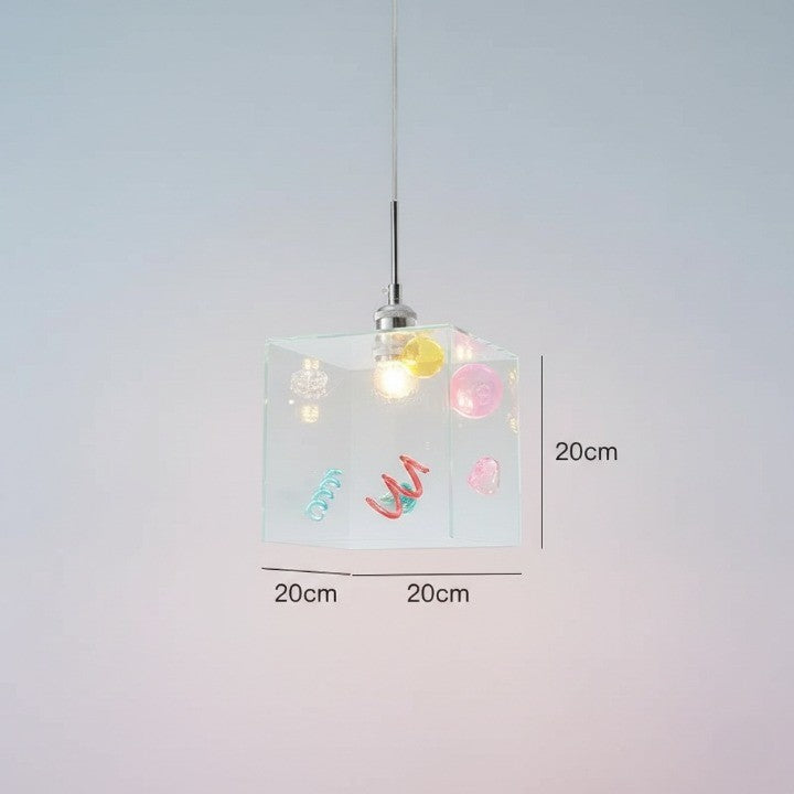 Confetti Cube Minimal Pendant Lamp - Image 8