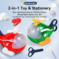 Kids Education Stationery Helicopter Storage Toy - Image 4