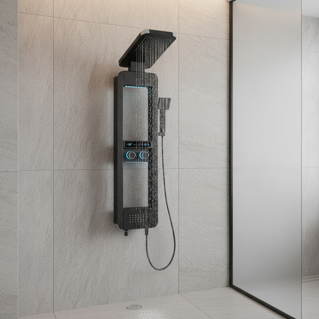 Rainfall Tower Panel Modern Shower Set - Image 1