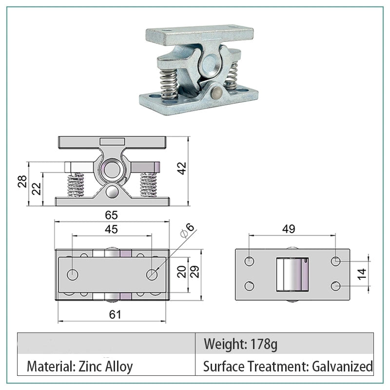 Solid Door Heavy Duty Drawer Latch