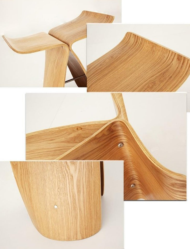 Walnut High Quality Butterfly Stool - Image 1