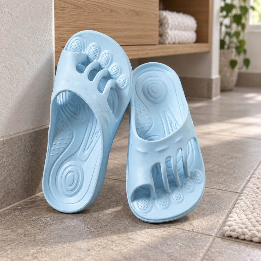 Wide Steps Five Toe Arch Support Slippers