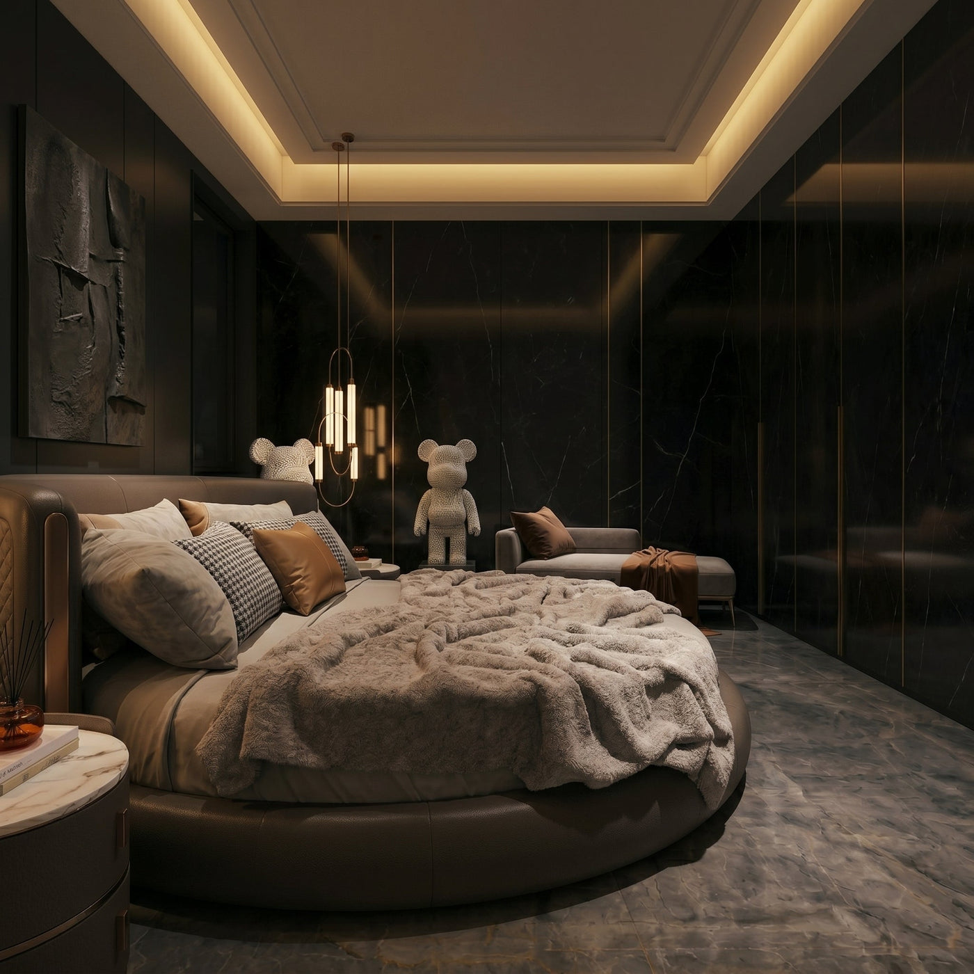 Florentine Italian Leather Minimalist Luxury Bed - Image 2