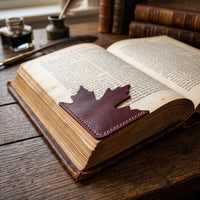 October Leaf Soft Leather Bookmark - Image 2