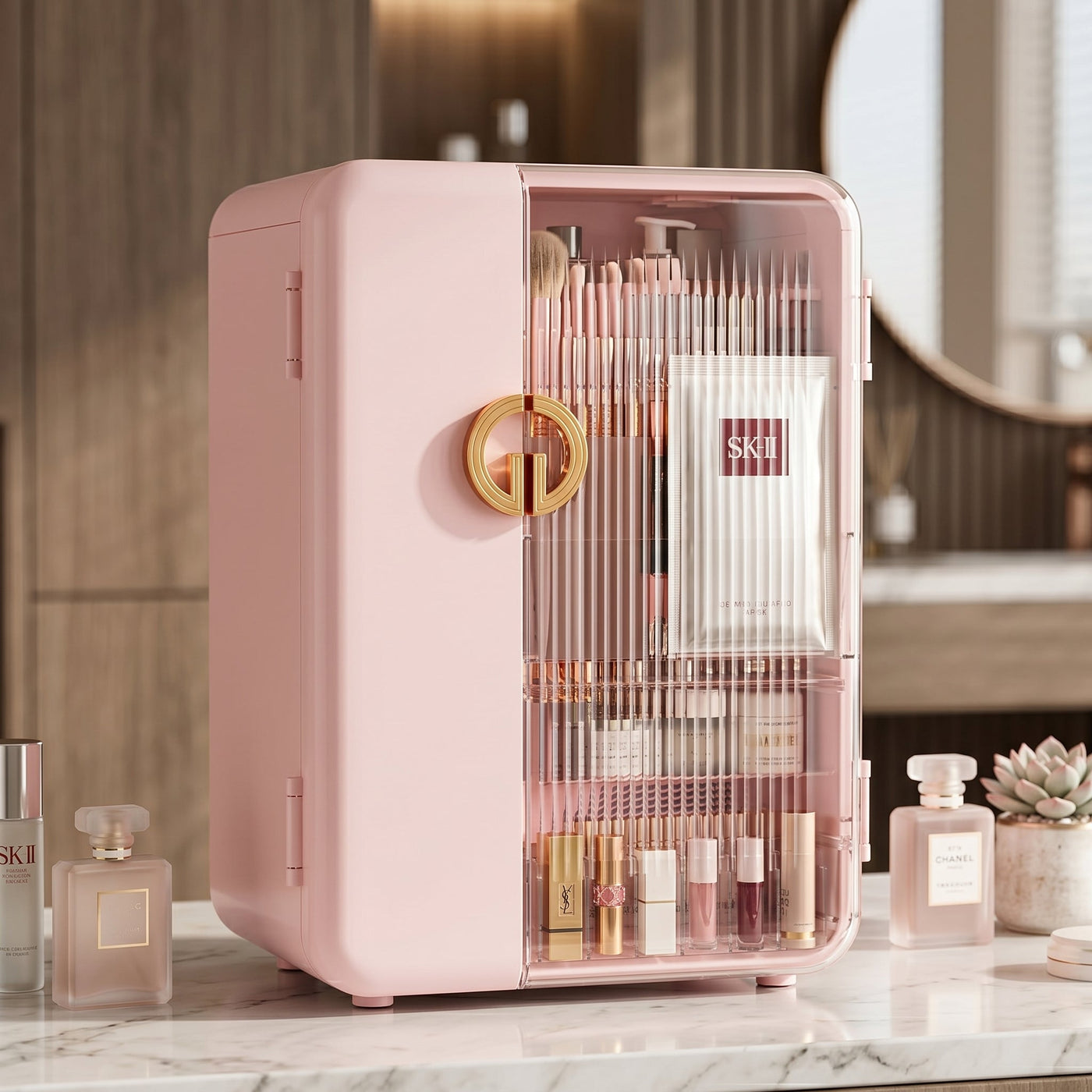 Home Beauty Transparent Vanity Makeup Storage Box - Image 2