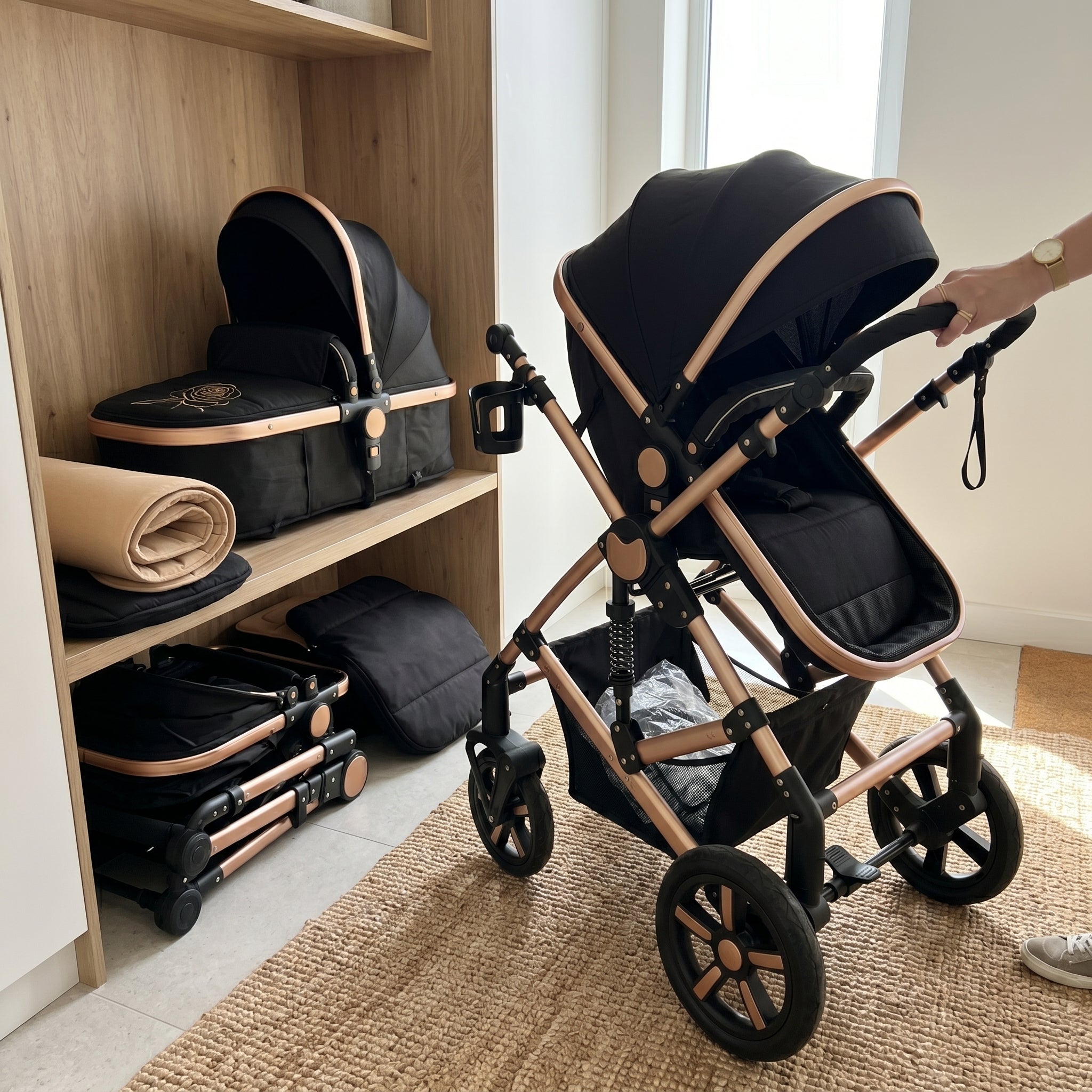 Modern High Landscape Multifunctional 3 in 1 Baby Stroller - Image 2