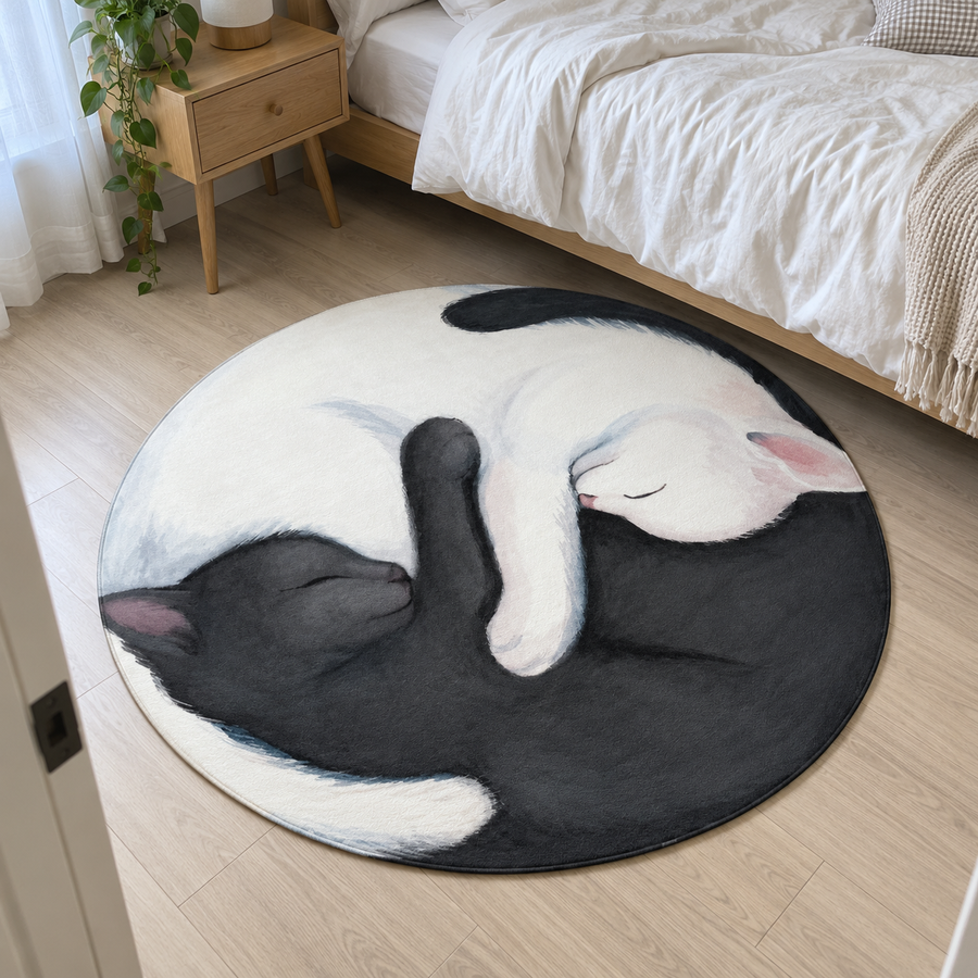 Tappeto Gatti Yin Yang