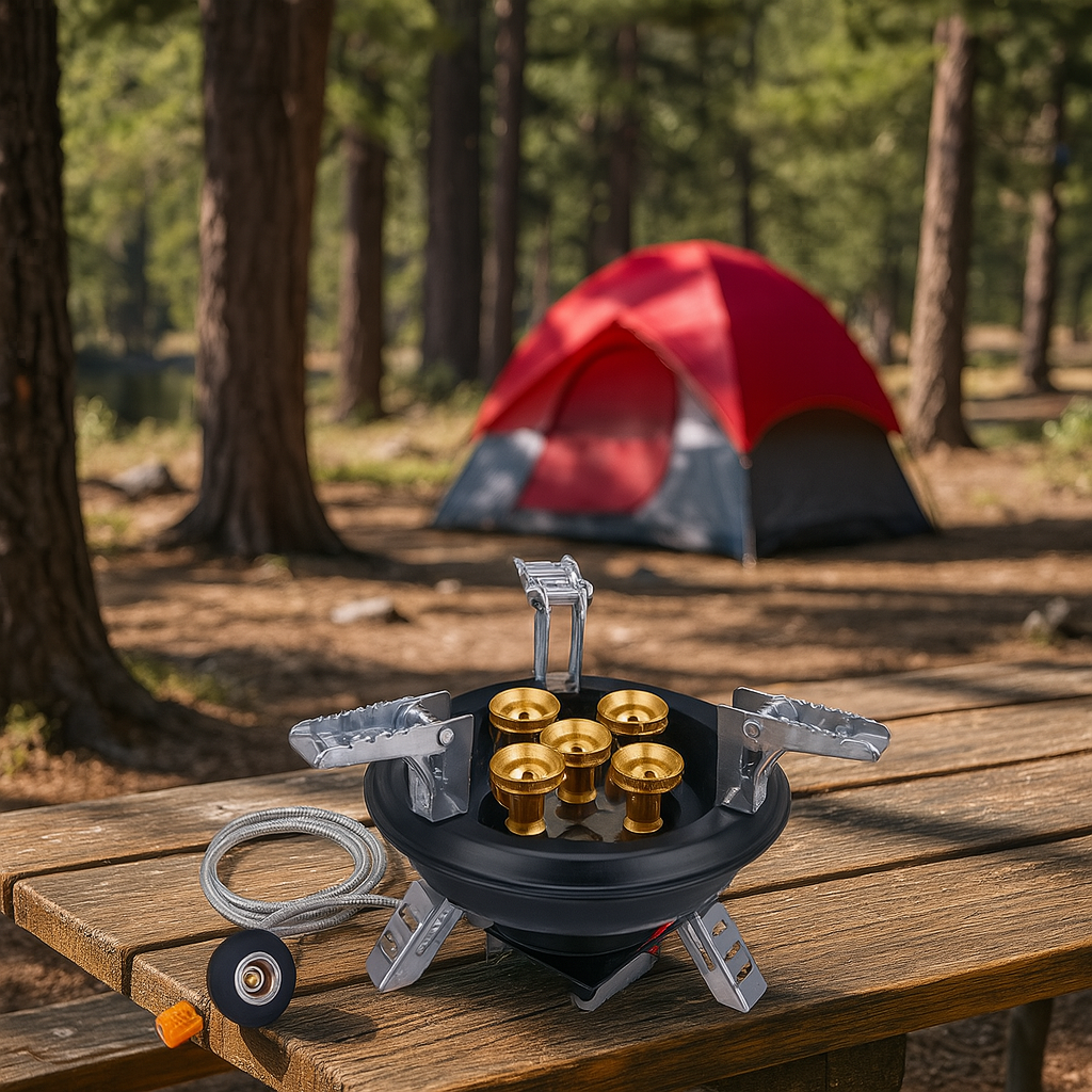 Portable Multi-Burner Quick Ignition Outdoor Gas Cooker