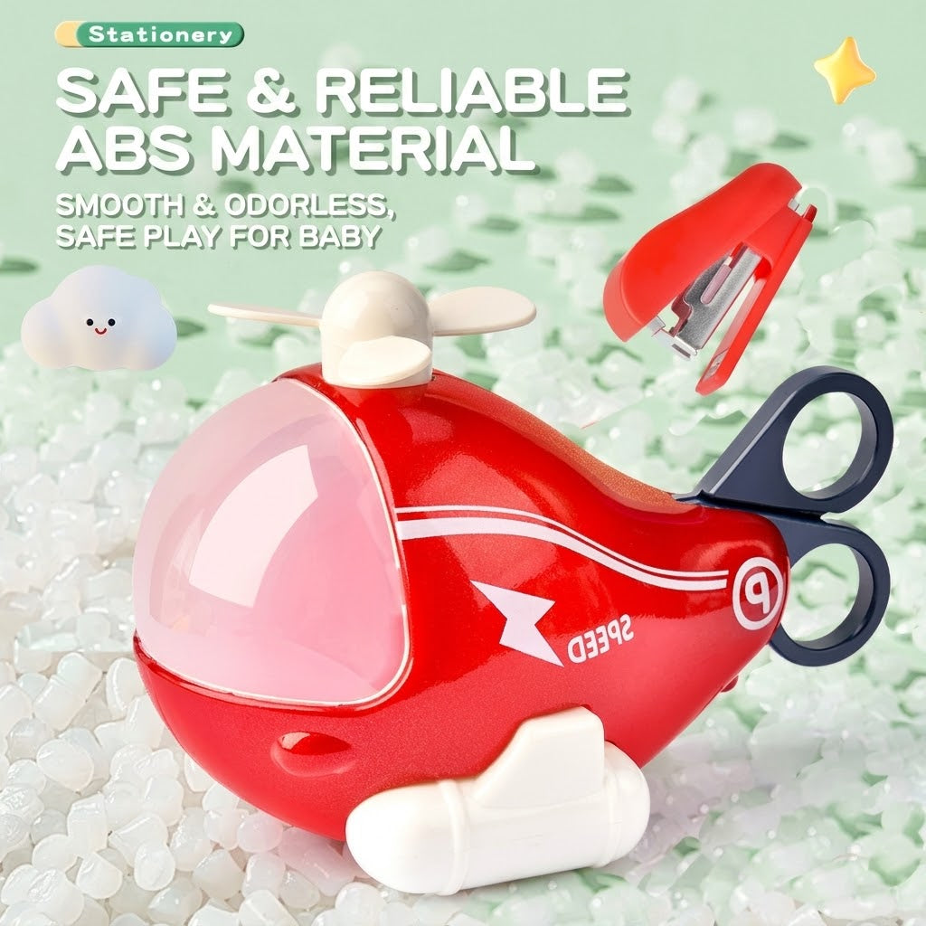 Kids Education Stationery Helicopter Storage Toy - Image 6