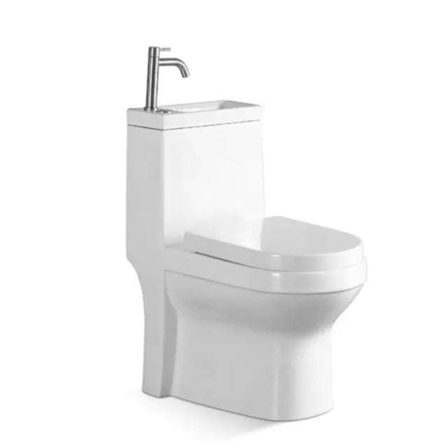 Modern Japanese Toilet Top with Sink on Top - Image 4
