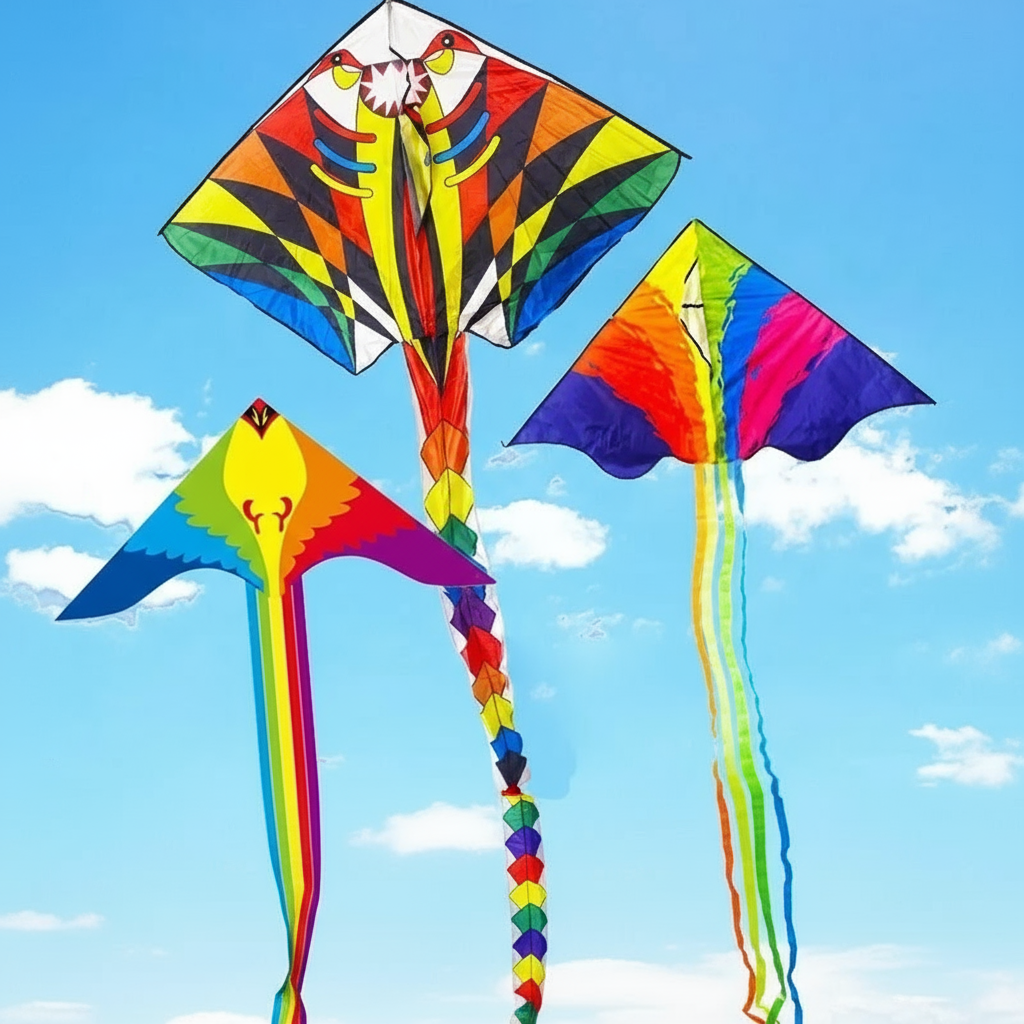 Colorful Long Tail Outdoor Rainbow Kite - Image 0
