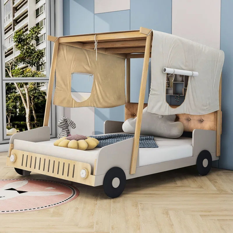 Adventurous Car Solid Wood Kids Bed - Image 4