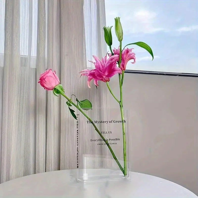 Bloom & Bind Acrylic Book Flower Vase
