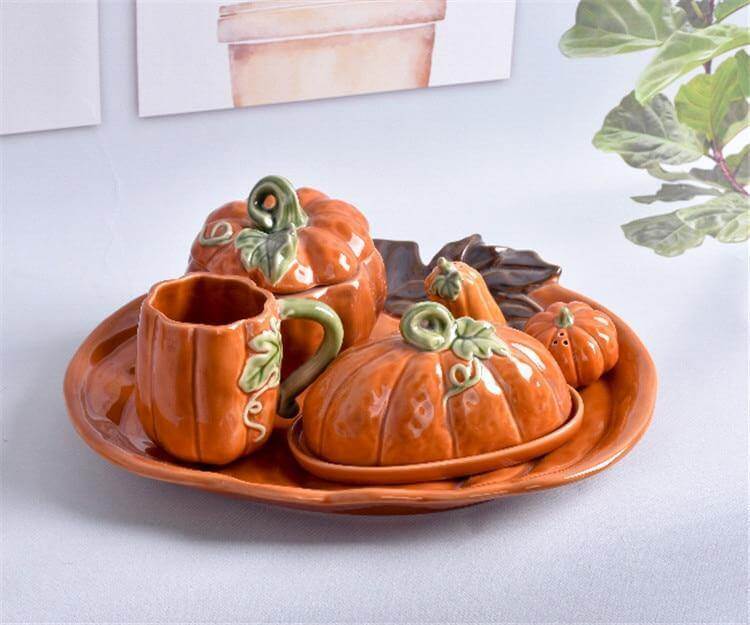 Pumpkin Ceramic Kitchen Mug Bowl - Image 6