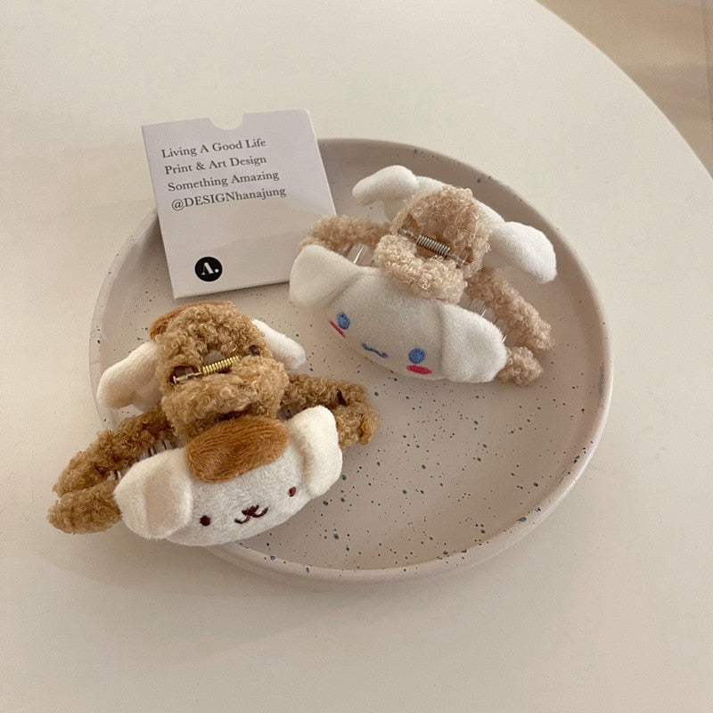Cartoon Cloud Plush Hair Claw Clips - Image 3