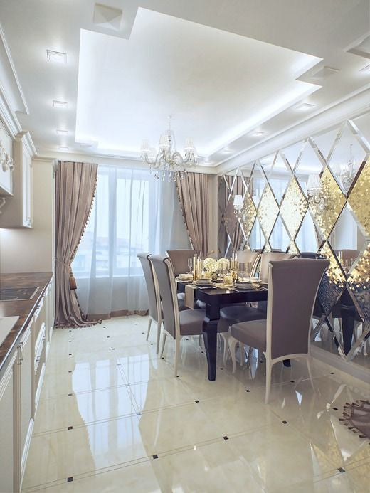 Customized Luxury Beveled Glass Mirror for entrance foyer wall - Image 1