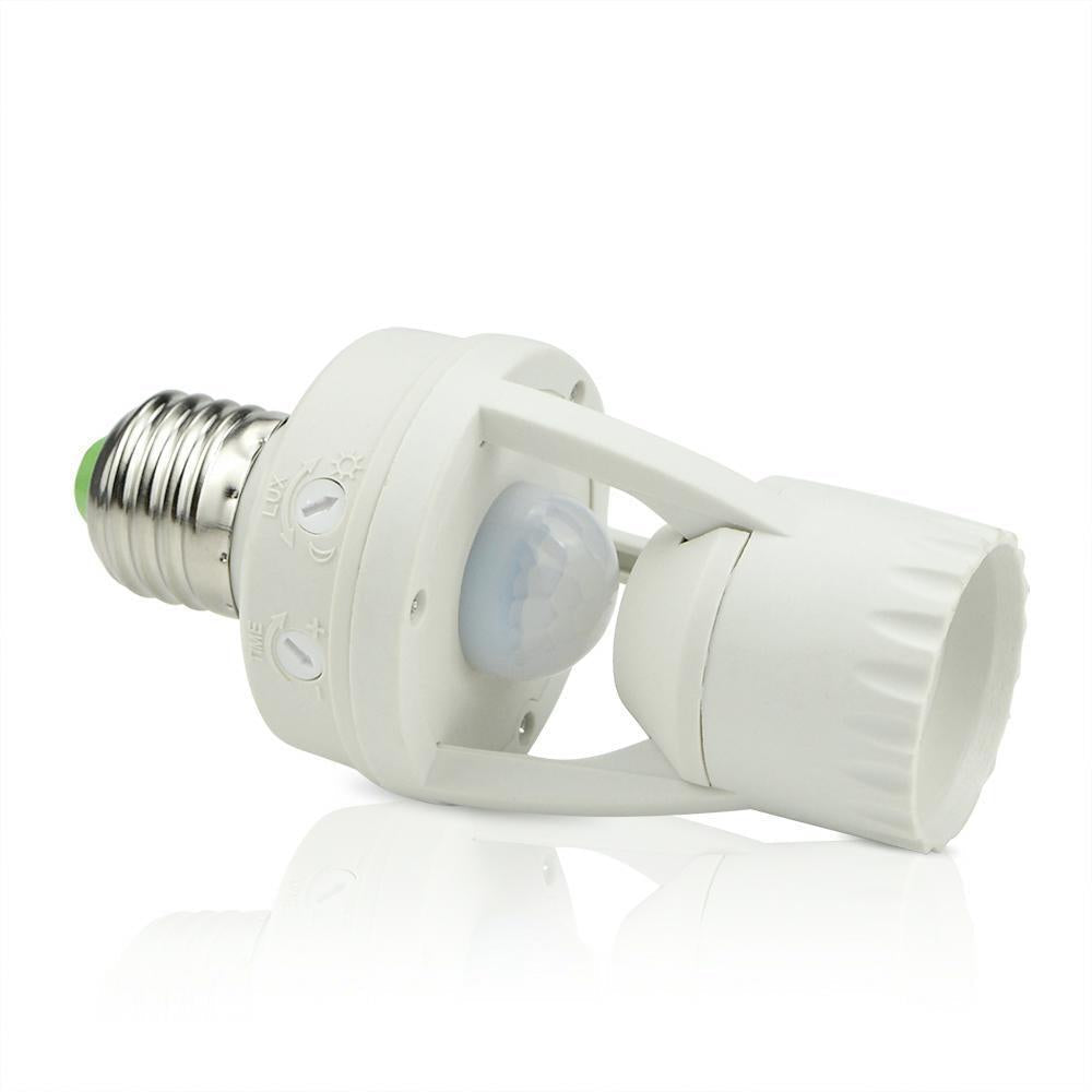 360 Rotating Motion Sensor Socket Switch Led Bulb Base