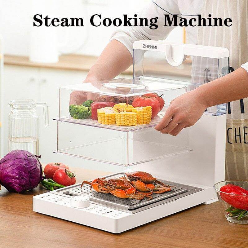 Large Capacity Multi-Layer Folding Electric Steamer Box - Image 0