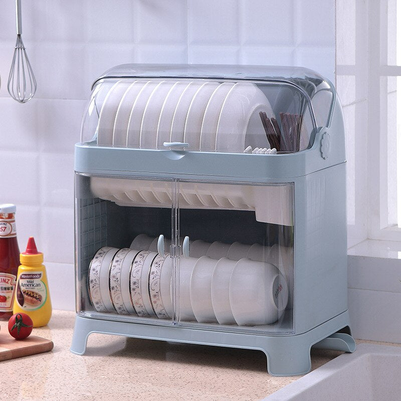 Dustproof Dish Organizer Drying Rack - Image 0