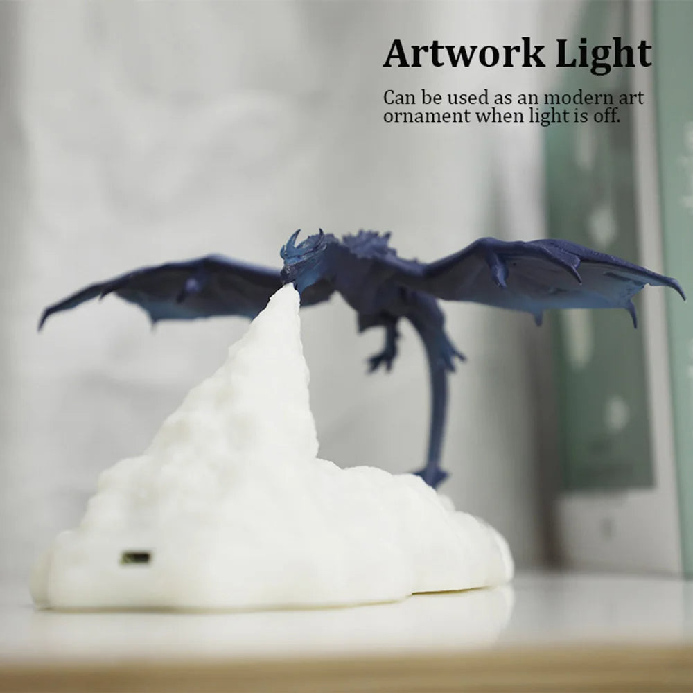 3D Print LED Fire Dragon Night Lamp