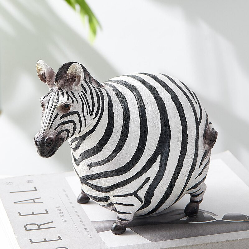 Modern Cute Zebra Resin Figurines - Image 2
