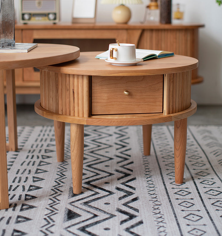 Wooden 2 Resting Coffee End Table Side Tables - Image 1