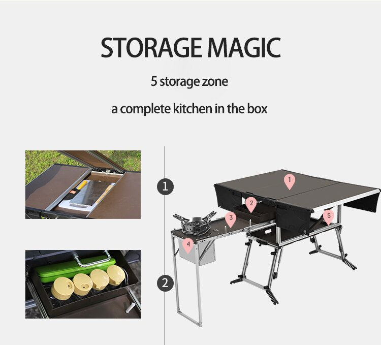 Outdoor Foldable Mobile Kitchen - Image 2
